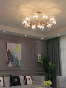 Aiskdan | American Crystal Chandelier Luxury Gold Room Light