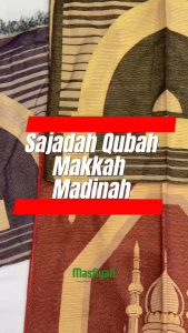 (1KODI) Sajadah Tanggung QUBAH MAKKAH MADINAH MIDI Sajadah Midi Sajadah Oleh-oleh Haji Umrah Sajadah Traveling Sajadah Souvenir