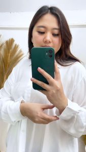 MELARGE Kemeja Polos Wanita Katun Rayon Putih Hitam Big Size Ukuran XXXL 3XL 3L XXXXL 4XL 4L Atasan Kemeja Kerja Jumbo