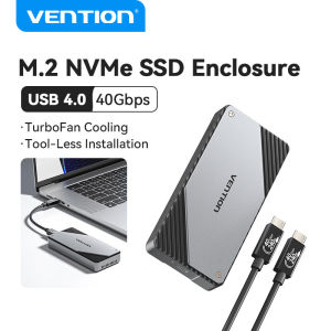 Vention M.2 NVMe SATA box ổ cứng Hard Disk Enclosure Case USB 4.0 USB C 3.2 Gen 2 40Gbps 10Gbps cho SSD HDD M-Key M&B-Key Aluminum External hộp đựng ổ cứng 【Free Cáp USB C to C】