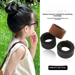 Childrens Hair Tying Tool Fixed Hairdo Ring 2025 New Lazy Persons Hair Tying Tool Cute Ball Head Fixed Hair Accessory