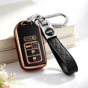 5 Buttons TPU Shell Fob For Honda Fit Vezel City Civic Jazz BRV BR-V HRV HR-V CRV Jade Fit Freed Odyssey Car Key Case Cover