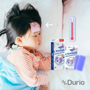 [Durio Authorised Reseller] Durio 601 xtraCool Cooling Gel Patch Quick Cooling Fever Relieving Heat Dissipate MDA Approved (8+2 sheets/box)