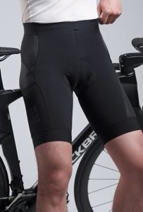 ROCKBROS Mens Cycling Shorts Dual-layer Sponge Density Bike Shorts Side Pocket Design Cycling Pants Sport Clothing