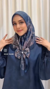 Hijab Segiempat Motif Buttonscraves Dubai Series Dengan Pin Logo B Looklike