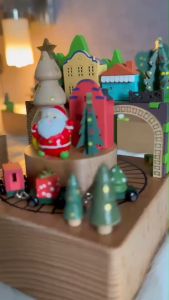 กล่องเสียงดนตรี กล่องเสียงตรีมคริสต์มาส  กลไกดนตรี ของขวัญวันเกิด สําหรับเด็กผู้หญิง   กล่องดนตรีไขลาน กล่องเพลงไม้ ของขวัญเด็ก เสียงดนตรี