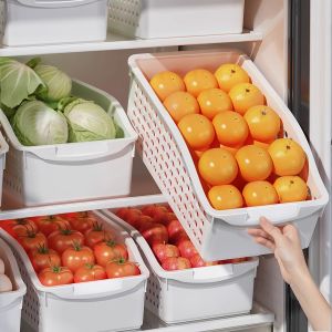 Food Grade MUJIE Fridge Organizer Drawer Style Storage Box Kitchen Vegetable Egg Fruit Preservation Container Home Organization
