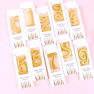 🔥SG LOCAL STOCK🔥Golden Cake Candles Number 0-9 for Birthday Anniversary Number Candles Age Candles