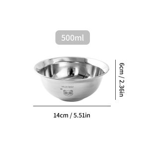 WORTHBUY 304 Stainless Steel Salad Bowls Egg Flour Mixing Basin Fruit Vegetable Food Container Kitchen Tableware Baking Tool