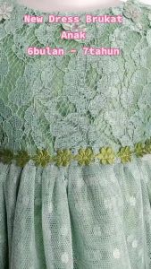 Kp-Dress Kids Susi Usia 4-7 Tahun Terbaru 2023 Midi Dress Pesta Anak Perempuan Model Brukat Tile Dot Saten Halus