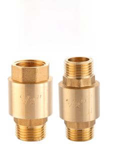 เช็ควาล์วสแตนด์บายทองแดงเต็ม ฤดูใบไม้ผลิ วาล์วทิศทางเดียว 6 จุด 1 นิ้วเกลียวภายในและภายนอกโกหก ขนเป็ด วาล์วย้อนกลับ ก้านทองแดง วาล์วหยุดน้ํา