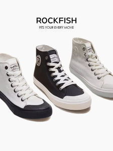 Rockfish Womens High Top Canvas Shoes Waterproof Casual Sports Sneakers round Toe Rubber Outsole Cross Buckle Closure