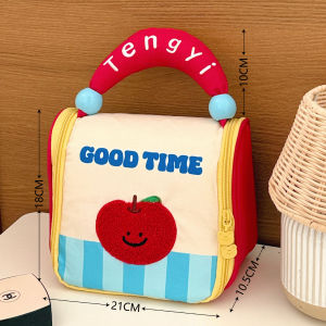 Cute Color Blocking Hand-Held Makeup Bag Large Capacity Classified Storage Bag Versatile Travel Toiletry Bag