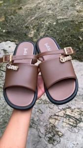 Sandal Selop Wanita Jelly Teplek Terbaru Motif Gesper Nyaman Fashion Kekinian Trendi