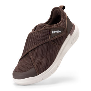 ผู้ชายรองเท้าเบาหวานกว้างพิเศษ SLIP-ON รองเท้าสําหรับเท้าบวมปรับรองเท้าสําหรับผู้สูงอายุเท้าบรรเทาอาการปวด