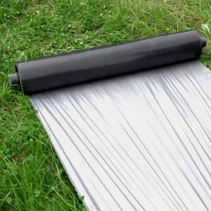 【3 Days Delivery】40 microns UV resistant Black Plastic Mulch Film Plastic Sheeting SILVER BLACK Roll of Heavy Duty Thick Plastic for Gardening Weeds Yard Landscaping Barrier Under House - Multi Use Polyethylene
