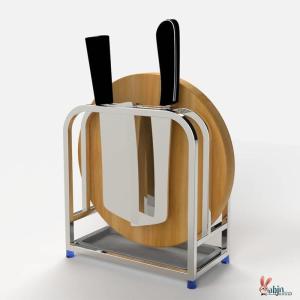 Stainless Steel Knife and Chopping Board Organizer