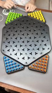 Chain Triggle Chess Game Triggle Rubber Band Game Toy for Kid Interactive Board Game Set for Family Party Gift