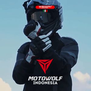 Motowolf Sarung Tangan Motor Street Race Sunmori Kulit Motor Protector Karbon Waterproof Anti Angin 0305B