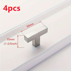 4PCS Stainless Steel Small Pull Handle Hollow Square Black Wardrobe Door Handle Cabinet Door Handle Stainless Steel Pull Handle