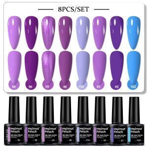8 piece gel nail polish set long-lasting colorsuitable for autumn and wintersuitable for everyday DIY and home use.