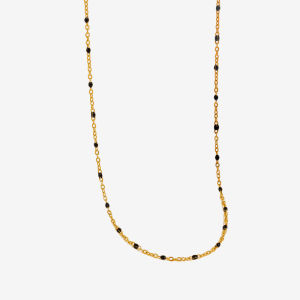 Elegant Black Enamel Spacer Beads Necklace PDO Advanced Sense Lockbone Chain INS Stacking Fashion Jewelry for Women