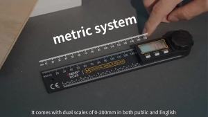 ANENG | ANENG RC02 Rechargeable Digital Angle Gauge 360 Degree Electronic Protractor 200mm Multi Angle Ruler Woodworking Measuring Meter