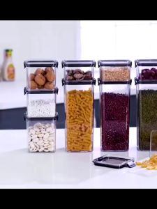 Food Storage Container Plastic Kitchen Fridge Noodle Box Multigrain Storage Tank Transparent Sealed Cans - 杂粮储物罐透明密封罐