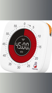 TIMETIMER 4th Generation Silent LCD Digital Time Timer White 1 Piece