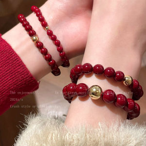 Elegant Red Pearl Bracelet for Women New 2025 Design Suitable for Best Friends And Students Fashionable Jewelry Accessory