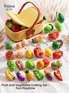 YISBRO | Montessori Edible Fruit and Vegetable Cutting Toys for Toddlers