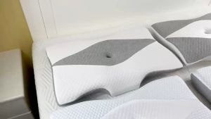 Memory Foam Neck pillow Latex Support Pillow to Alleviate Neck Pain & Side Back Sleepers Cervical Orthopedic Contour Ergonomic