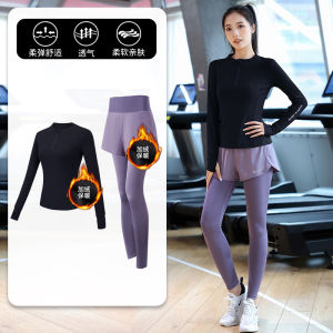 Milan Style Long Sleeve Fitness Sportswear Quick Dry Womens Running Suit Breathable Gymnastics Outfit Polyester Fabric