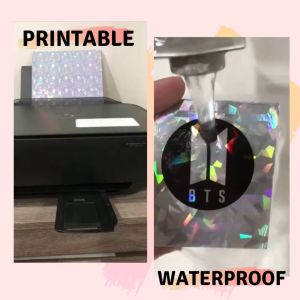 A4 Printable Vinyl Self-adhesive Sticker Holographic for Inkjet Printer 135 gsm