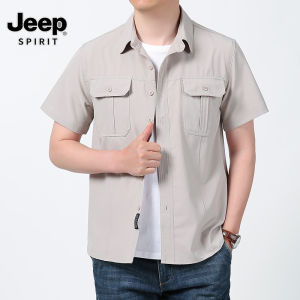 Jeep Spirit 1941 estd 2025 mùa hè nhanh khô co giãn dài áo có tay mỏng túi lớn nhanh khô