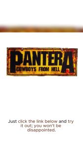 PANTERA BAND IRON ON PATCHES