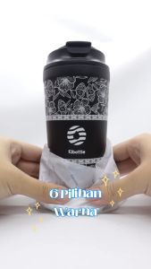 FJBottle - Botol Minum Tumbler Kopi 500ML Pattern Double Insulated Tutup 2in1 SUS 304