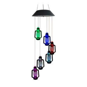Solar Wind Chime Lamp Retro Solar Courtyard Lamp Home Porch Garden Decoration Hanging Lantern Outdoor Decoration