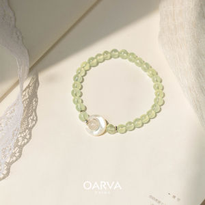 Natural Crystal Beads Bracelet for Women Mint Wave Design Handmade Jewelry Gift for Best Friend Original Design Polished Finish