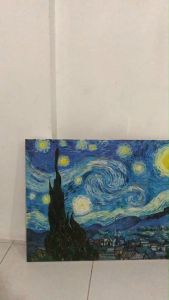 Bangkokframe-ภาพพิมพ์แคนวาส แวนโก๊ะ ดอกทานตะวัน โมนาลิซ่า starrynight ราตรีประดับดาว กรอบของขวัญพร้อมแขวน