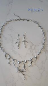 Neriza Jewelry/ชุดเครื่องประดับเจ้าสาวเกรดท๊อปงานจิวเวลรี่ประกายไฟเทียบเท่าเพชรแท้ จัดส่งฟรีพร้อมกล่องNSW047