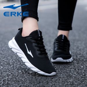 Womens Running Shoes Breathable Lightweight Winter Sports Shoes Erke Xingliu Net Surface Running Shoes Comfortable Sneakers