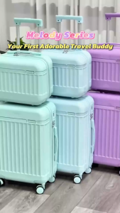 T.Partner [Adorable] MELODY SERIES 7-color Rolling Suitcase PC+ABS Material Shiny Surface Strong Lightweight Easy to Use (14"/20"/24")
