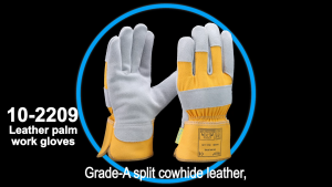 Weldas Work Safety Cowhide Gloves - Industrial Protection Abrasion-Resistant Safety Gloves for Driving Handling Grinding (Model: 10-2209)