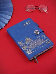 2025 Planner Thickened 400 Pages A5 Notebook With Magnetic Buckle Daily Plan Schedule Notebook School Supplies Office Stationery