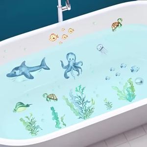 WHPHous | 6pcs/Set Bathtub Decoration Anti-Slip Bathtub Stickers Cartoon Coral Crab