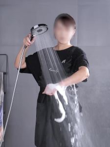 3 Settings High Pressure Boost Shower Head Large Panel Powerful Water Flow Household Bathroom Universal Shower Head