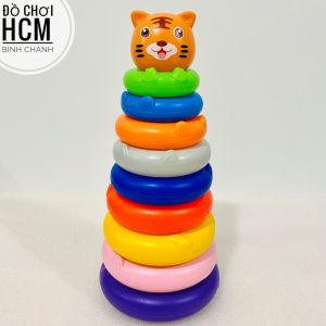 [VẬN ĐỘNG] Đồ chơi trẻ em tháp thảy vòng hổ dành cho bé thích chơi ném vòng xếp vòng tháp xếp chồng cầu vòng 9 tầng
