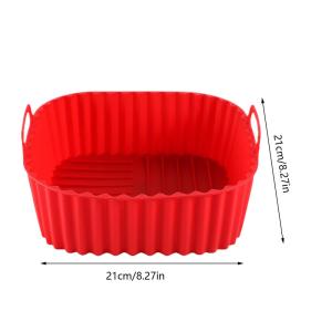 Silicone Air Fryer Liners Pot Square Airfryer Basket Plate Cooking Gadgets Reusable Non-stick Pizza Pan Oven Kitchen Accessories