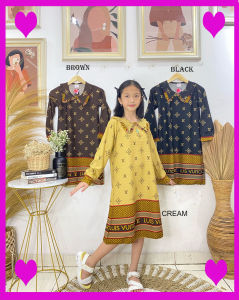 DRESS MIDI ANAK TURUN NAIK USIA 6789 TAHUN LENGAN PANJANG
